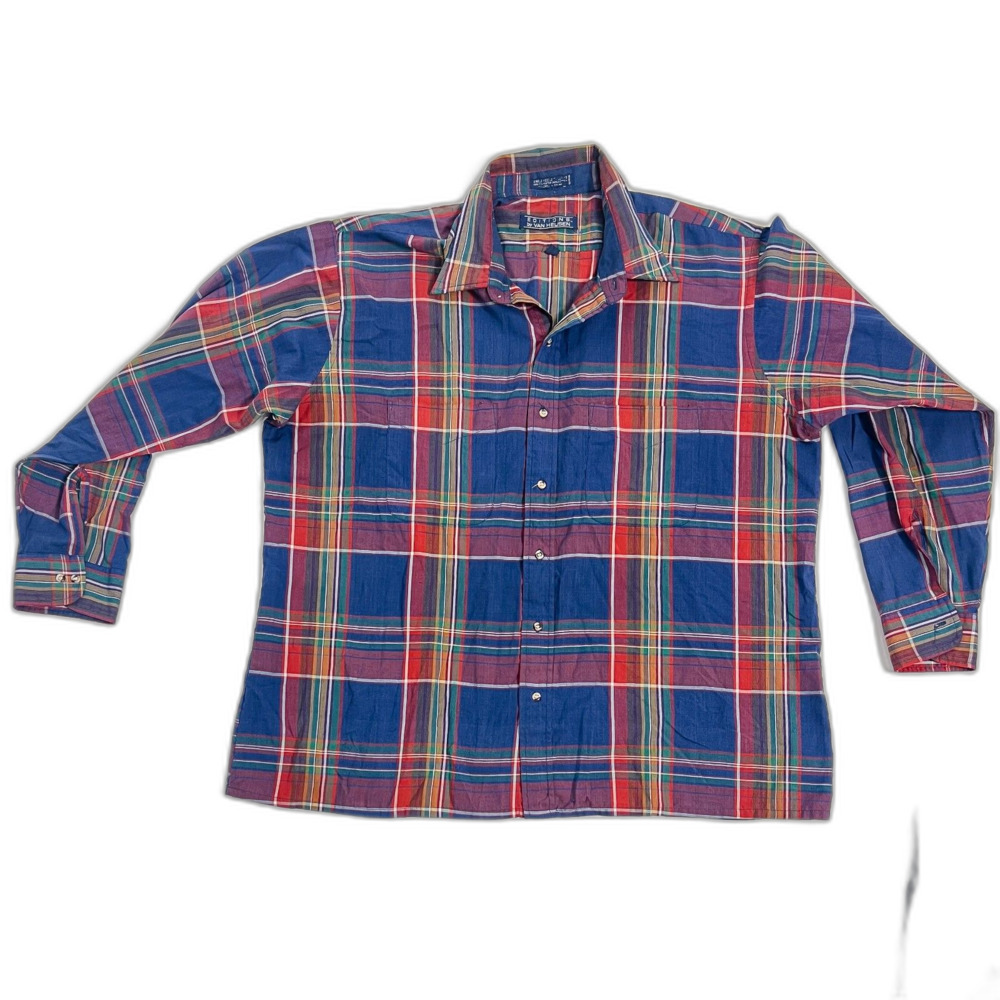 Editions by Van Heusen Plaid Long Sleeve Button Down XL